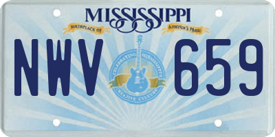 MS license plate NWV659
