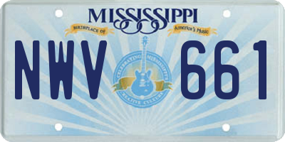 MS license plate NWV661