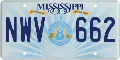 MS license plate NWV662