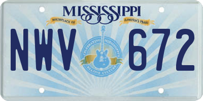 MS license plate NWV672