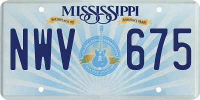 MS license plate NWV675