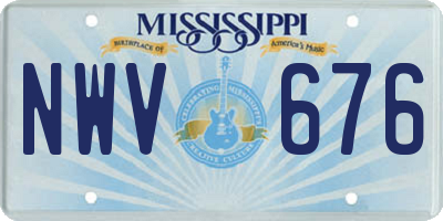 MS license plate NWV676