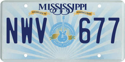 MS license plate NWV677