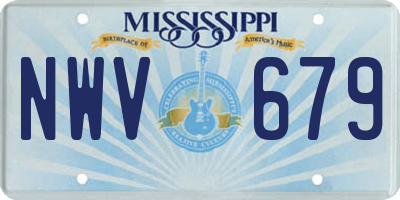 MS license plate NWV679
