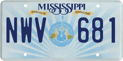 MS license plate NWV681