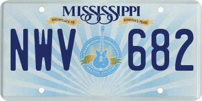 MS license plate NWV682