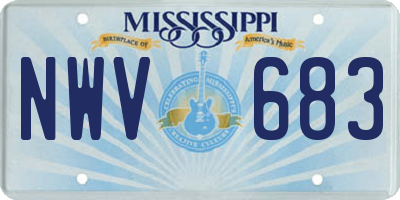 MS license plate NWV683
