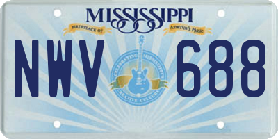 MS license plate NWV688