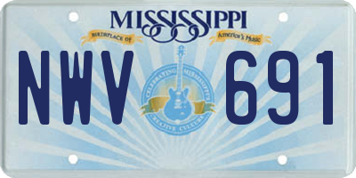 MS license plate NWV691