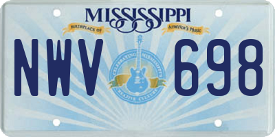 MS license plate NWV698