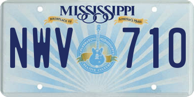 MS license plate NWV710