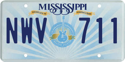 MS license plate NWV711