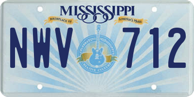 MS license plate NWV712