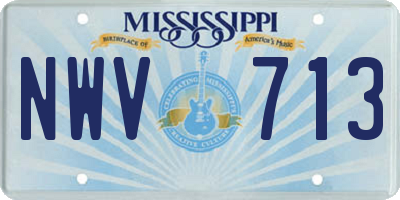 MS license plate NWV713