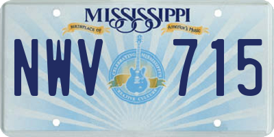MS license plate NWV715