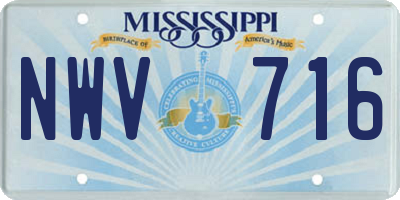 MS license plate NWV716