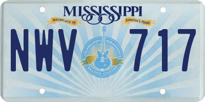 MS license plate NWV717