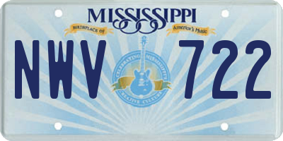 MS license plate NWV722