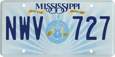 MS license plate NWV727