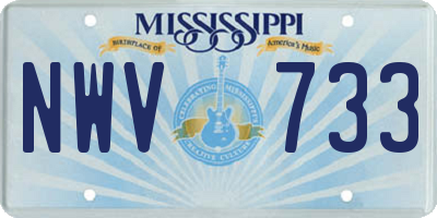 MS license plate NWV733