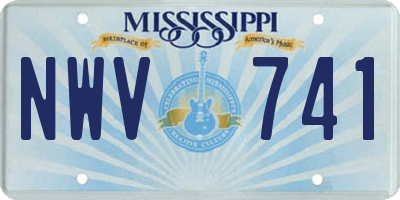 MS license plate NWV741