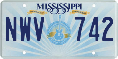 MS license plate NWV742