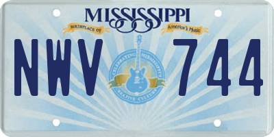 MS license plate NWV744