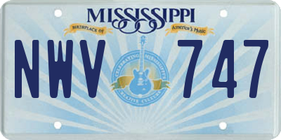 MS license plate NWV747