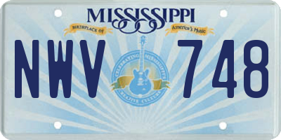 MS license plate NWV748