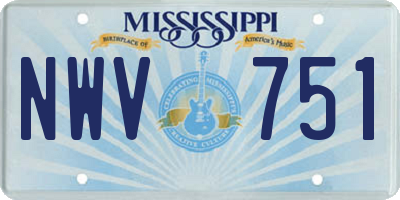 MS license plate NWV751