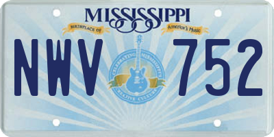 MS license plate NWV752