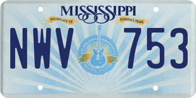 MS license plate NWV753