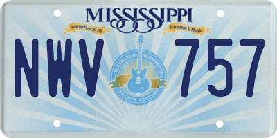 MS license plate NWV757