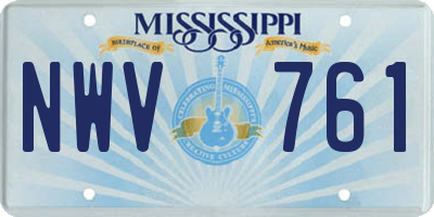 MS license plate NWV761