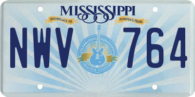 MS license plate NWV764