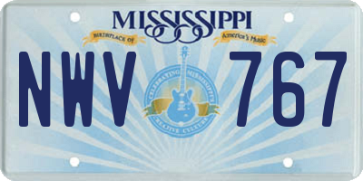 MS license plate NWV767