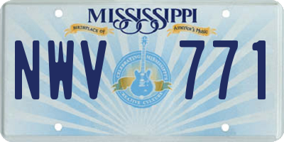 MS license plate NWV771