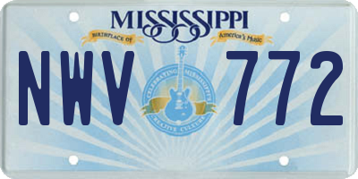 MS license plate NWV772
