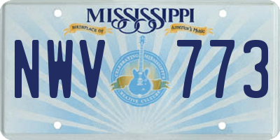 MS license plate NWV773