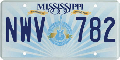 MS license plate NWV782