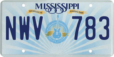 MS license plate NWV783