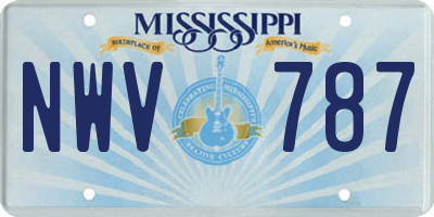 MS license plate NWV787