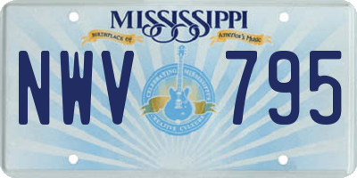 MS license plate NWV795
