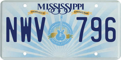 MS license plate NWV796