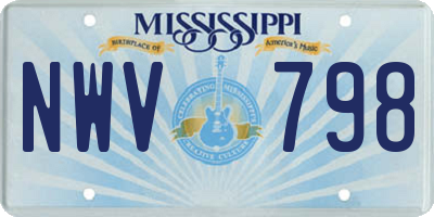 MS license plate NWV798