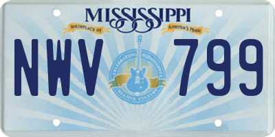 MS license plate NWV799
