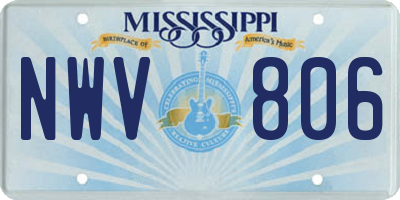 MS license plate NWV806