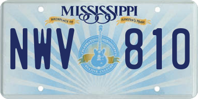 MS license plate NWV810