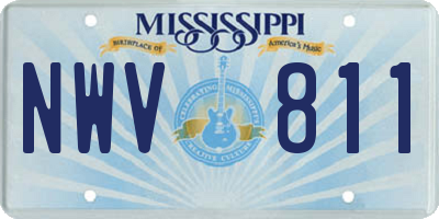 MS license plate NWV811