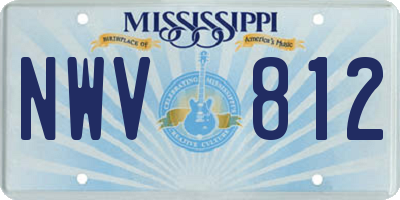 MS license plate NWV812